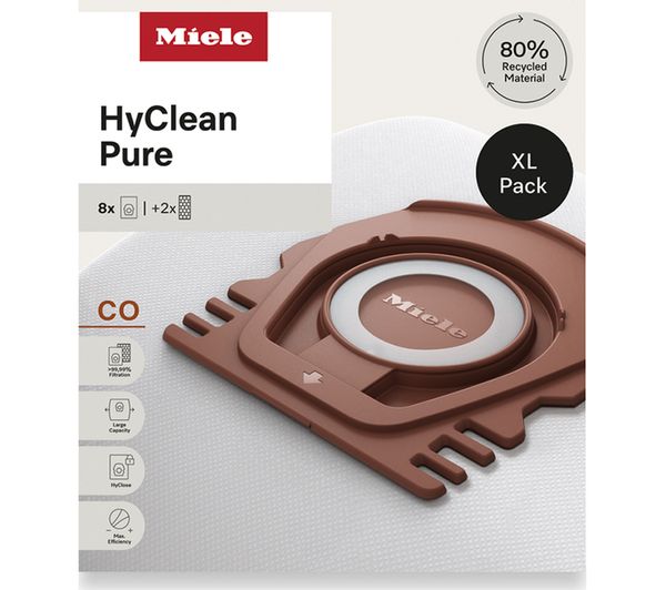 Miele Hyclean Pure Co Vacuum Cleaner Bags Xl Pack Of 8