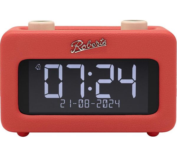 Roberts Revival Rest Dab Fm Bluetooth Retro Clock Radio Classic Red