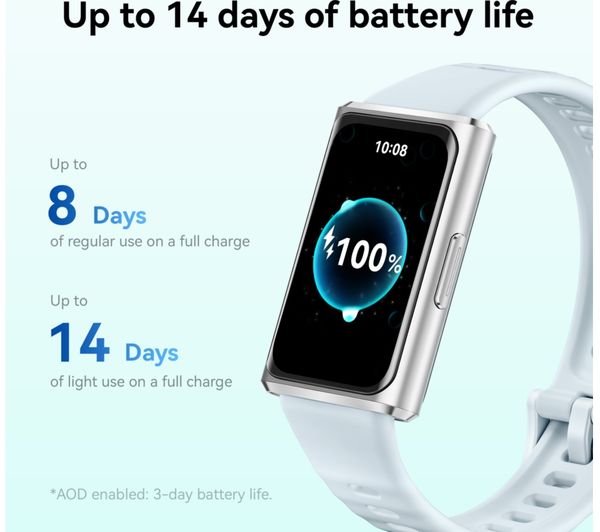 HUAWEI Band 11 Pro Fitness Tracker - Isle Blue, Fluoroelastomer Strap ...