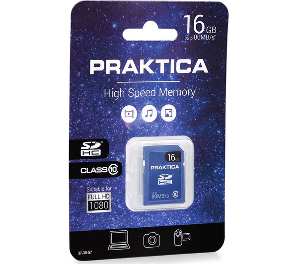 PRAKTICA SDHC Class 10 Memory Card - 16 GB