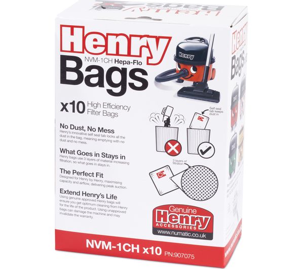 Buy Numatic Genuine Henry Dust Bags Pack Of 10 Free Delivery