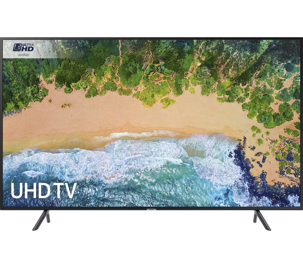 55″  SAMSUNG UE55NU7100 Smart 4K Ultra HD HDR LED TV, Gold