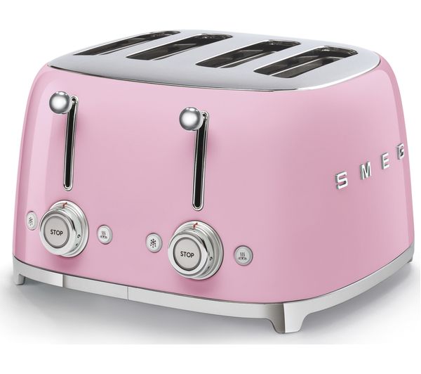 Smeg 50s Retro Tsf03pkuk 4 Slice Toaster Pink