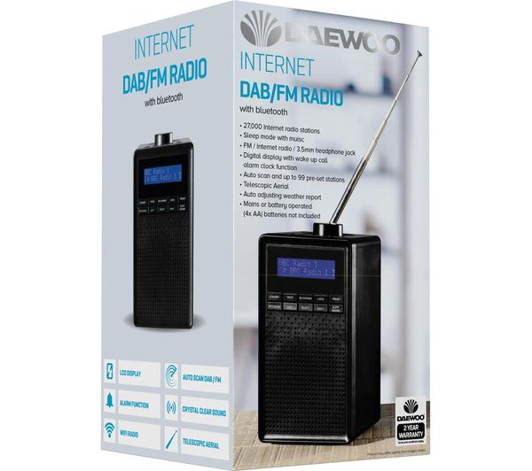 Buy DAEWOO AVS1400 DAB/FM Bluetooth Radio Black Free Delivery Currys