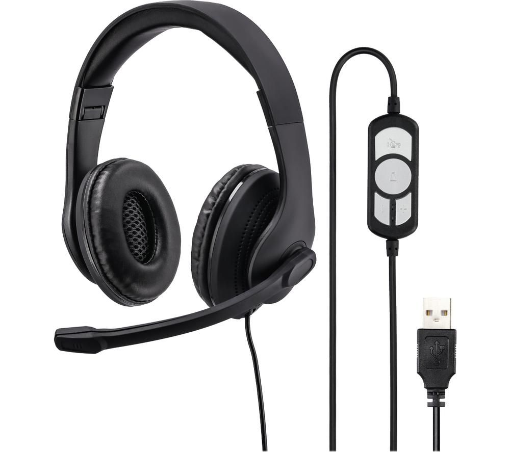 Buy HAMA HS-USB300 Headset - Black | Free Delivery | Currys