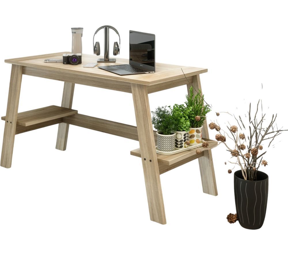 TEKNIK Baylor Trestle Desk - Sonoma Oak