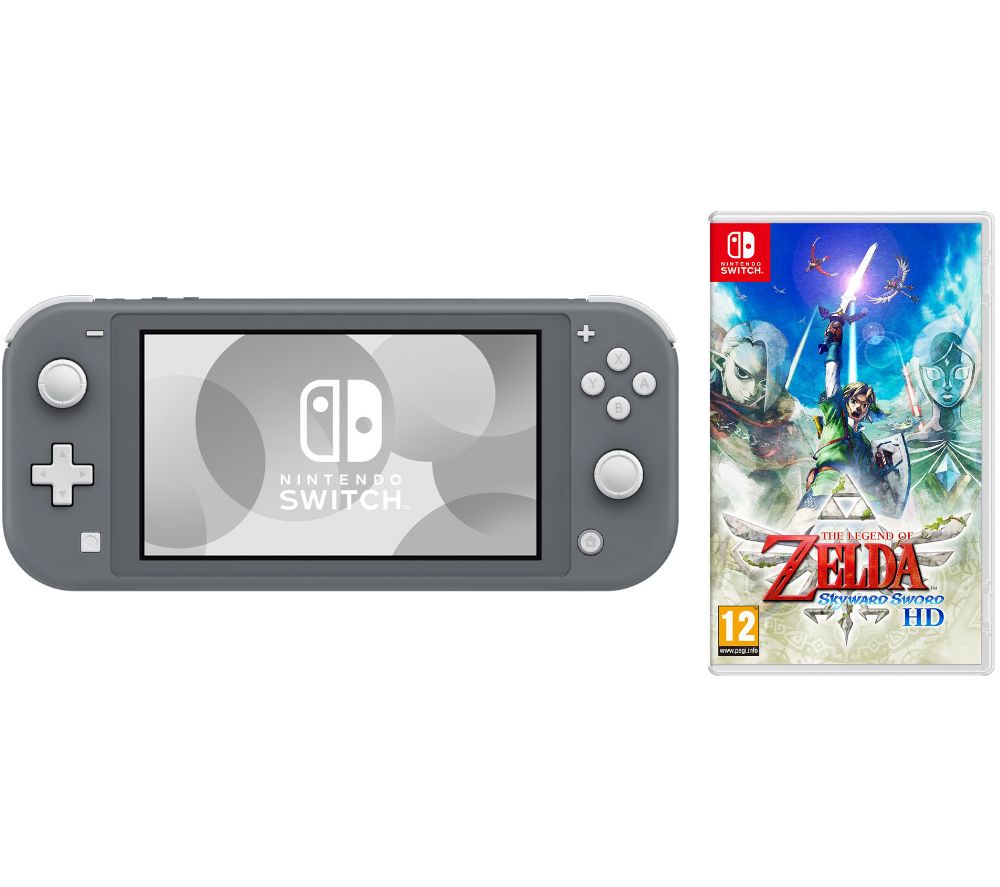 NINTENDO Switch Lite Grey & The Legend of Zelda: Skyward Sword Bundle