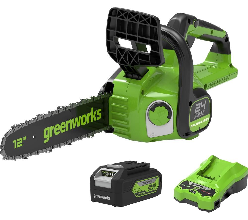 GWGD24CS30K4 Cordless Chainsaw with 1 Battery - Green & Black