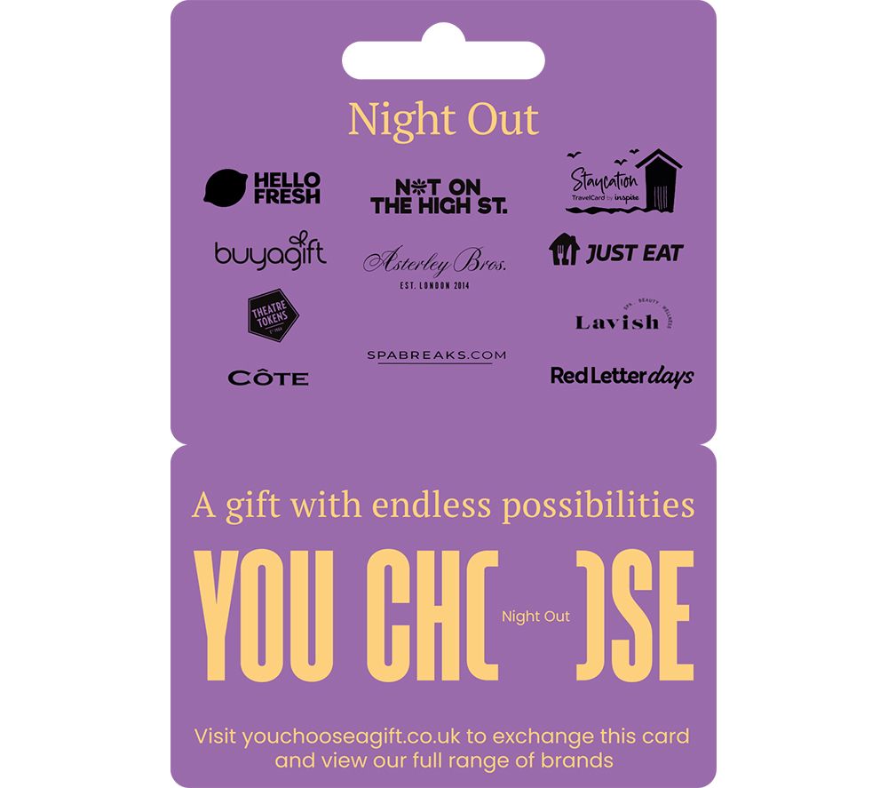 Night Out Digital Gift Card - £15