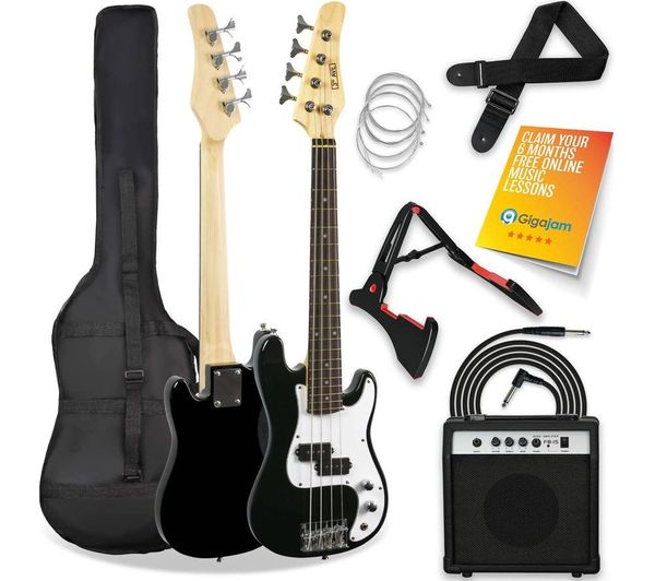 3rd Avenue 3 4 Size Electric Bass Guitar Bundle Green