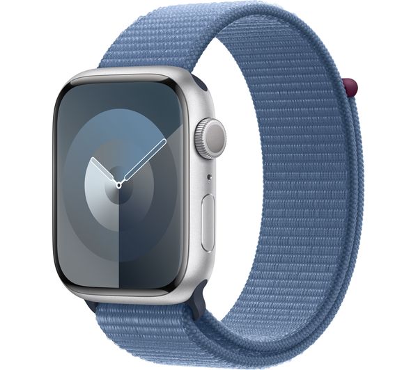 Image of APPLE Watch Series 9 - 45 mm Silver Aluminium Case with Winter Blue Sport Loop