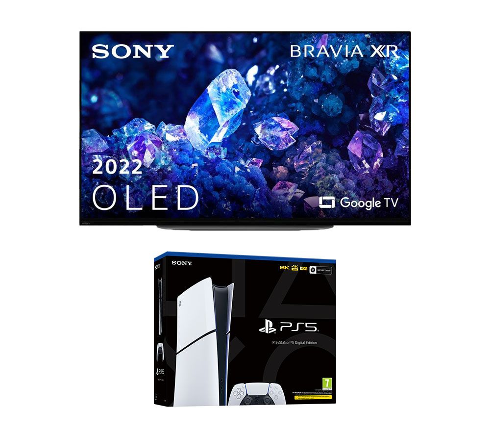 BRAVIA XR-48A90KU 48" Smart 4K Ultra HD HDR OLED TV & PlayStation 5 Digital Edition (Model Group - Slim) Bundle