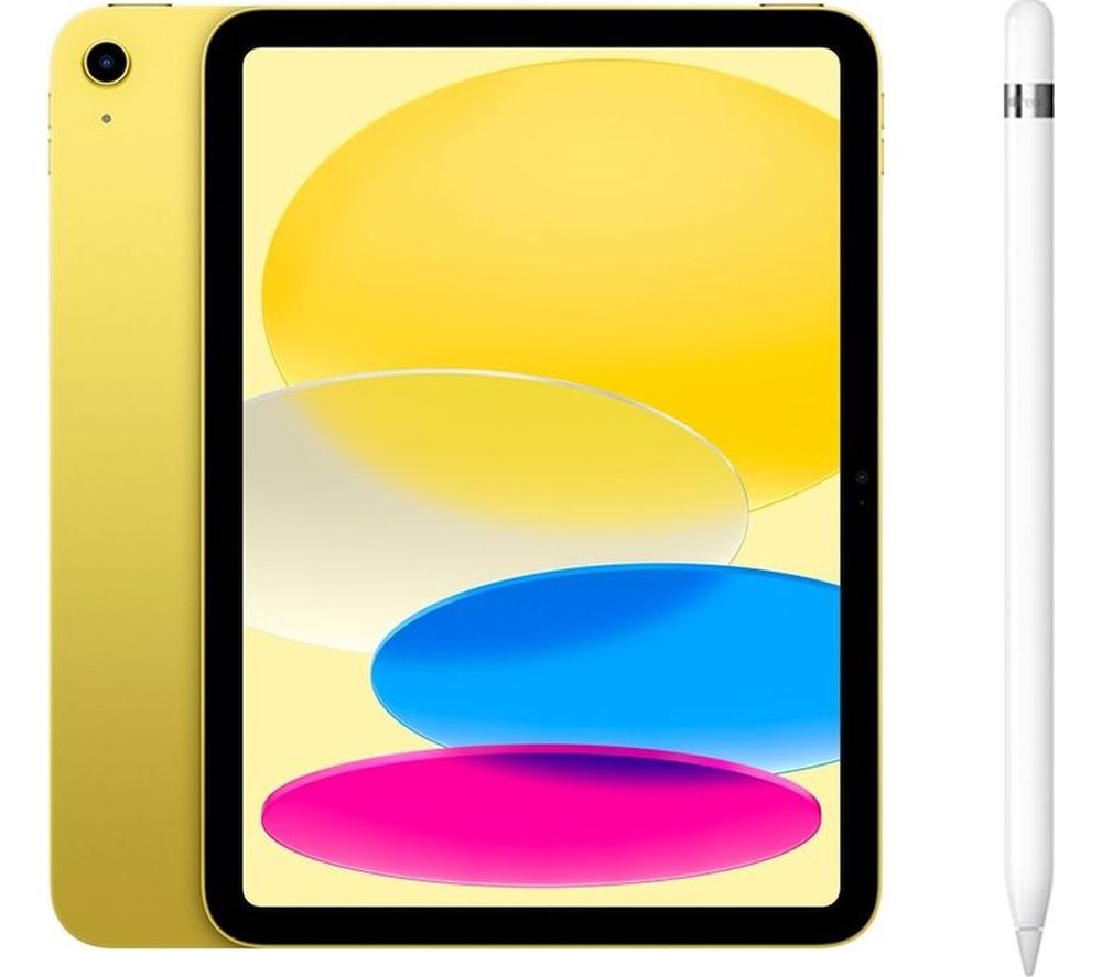 10.9” iPad Cellular (2022, 256 GB, Yellow) & Pencil (1st Generation) Bundle