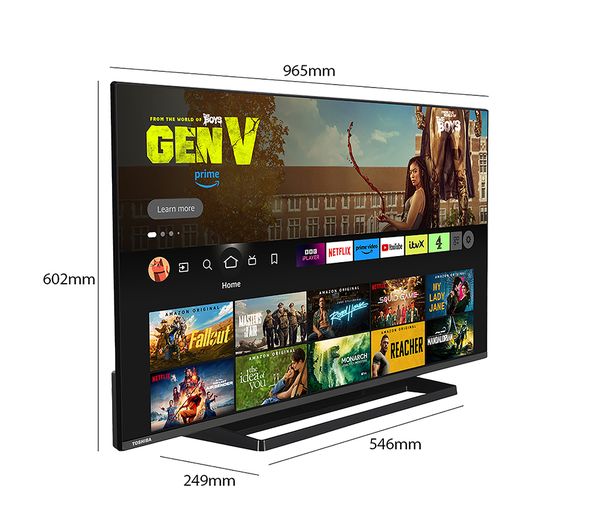 TOSHIBA Fire TV 43UF3F53DB 43" Smart 4K Ultra HD HDR LED TV with Amazon ...