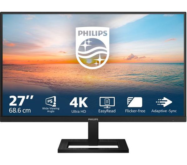 Philips 27e1n1900ae 00 4k Ultra Hd 27 Ips Wled Monitor Black