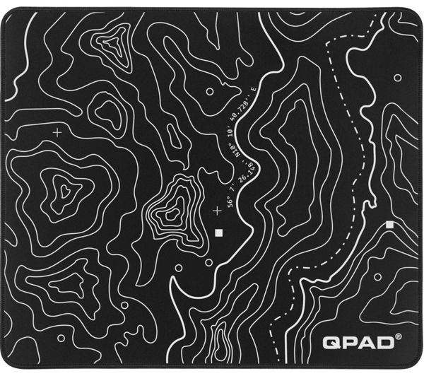 An image of Q-PAD Edge Mouse Mat - Black & White, Large