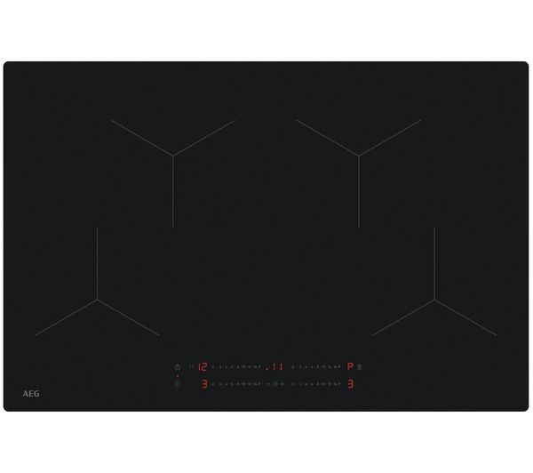 An image of AEG 5000 SaphirMatt SE TO84IA00IT 80 cm Electric Induction Hob - Black