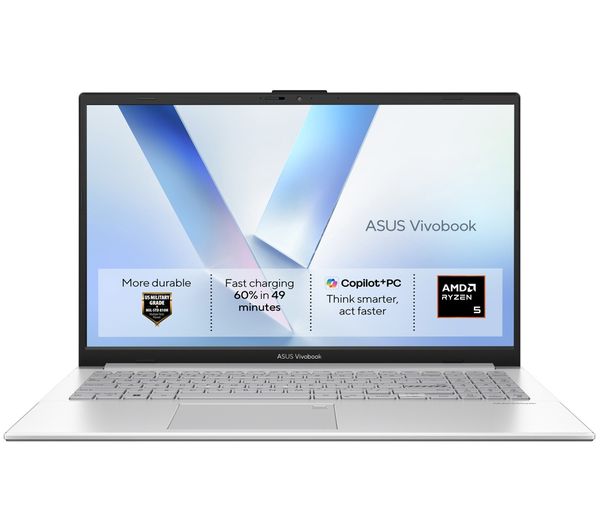An image of ASUS Vivobook Go 15 E1504FA 15.6" Laptop - AMD Ryzen 5, 512 GB SSD, Silver