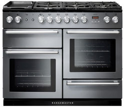 RANGEMASTER Nexus 110 Dual Fuel Range Cooker - Stainless Steel & Chrome