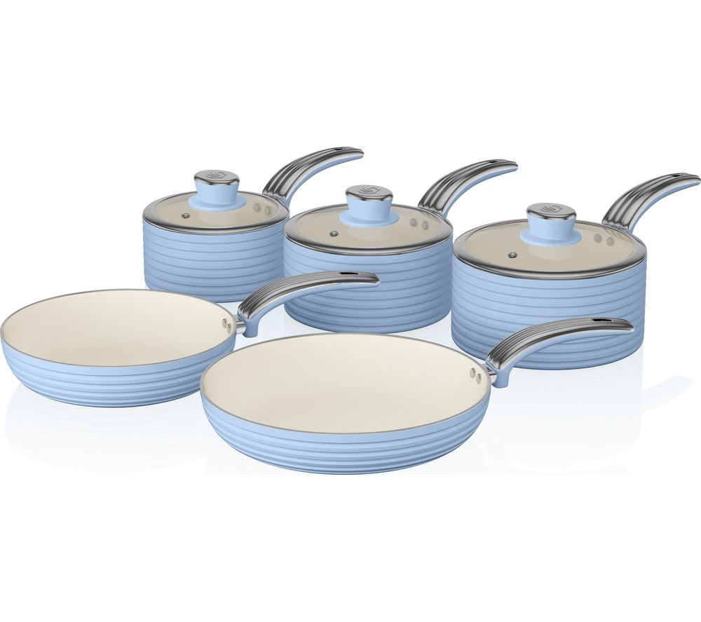 SWAN Retro 5-piece Non-stick Pan Set