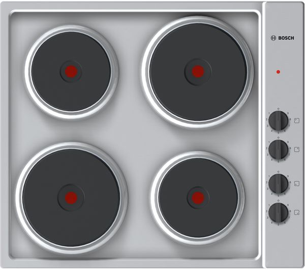 BOSCH Serie 2 PEE689CA1 Electric Solid Plate Hob - Steel, Red