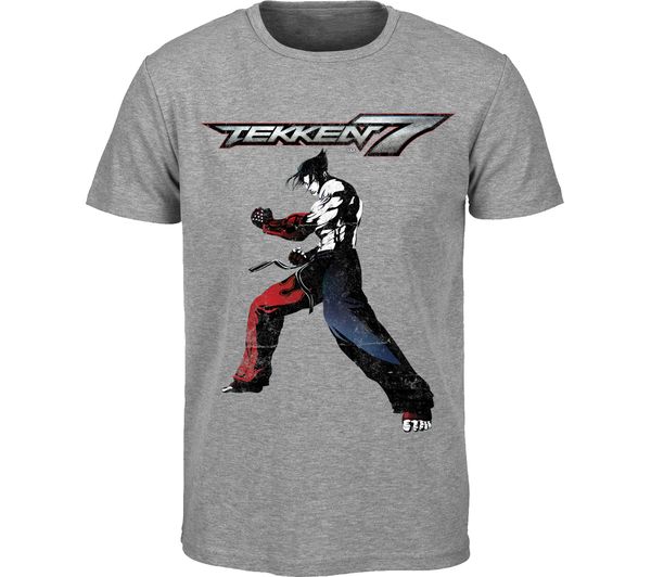 TEKKEN TEKKEN 7 T-Shirt - Large, Grey, Grey