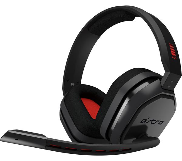 939 001530 ASTRO A10 Gaming Headset Grey Red Currys Business