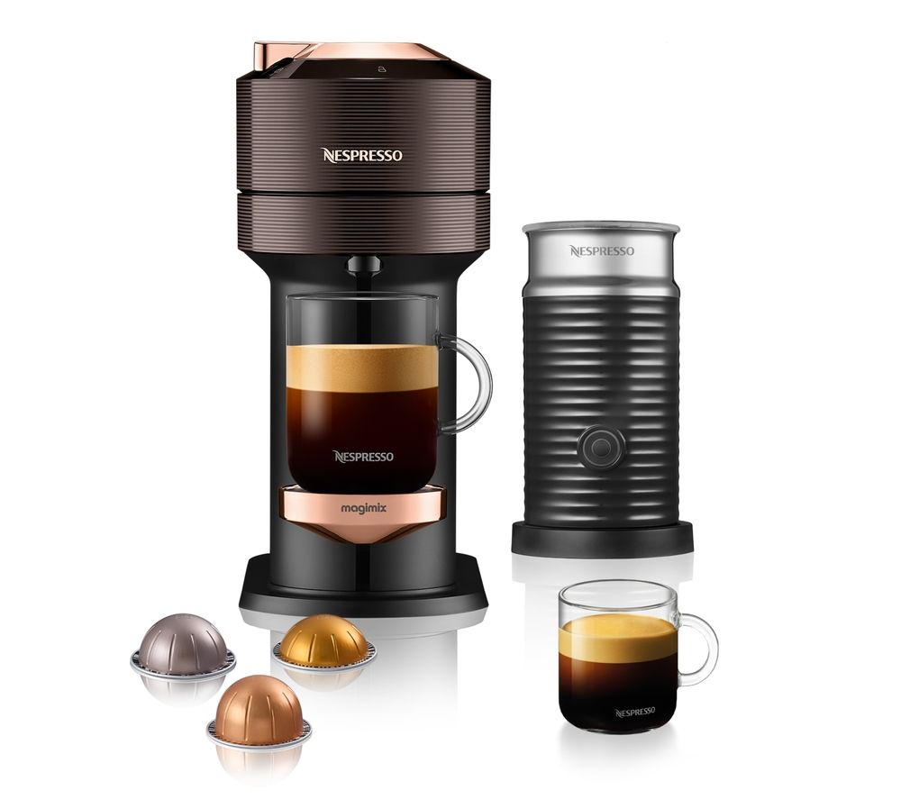 NESPRESSO by Magimix Vertuo Next & Milk Coffee Machine - Brown