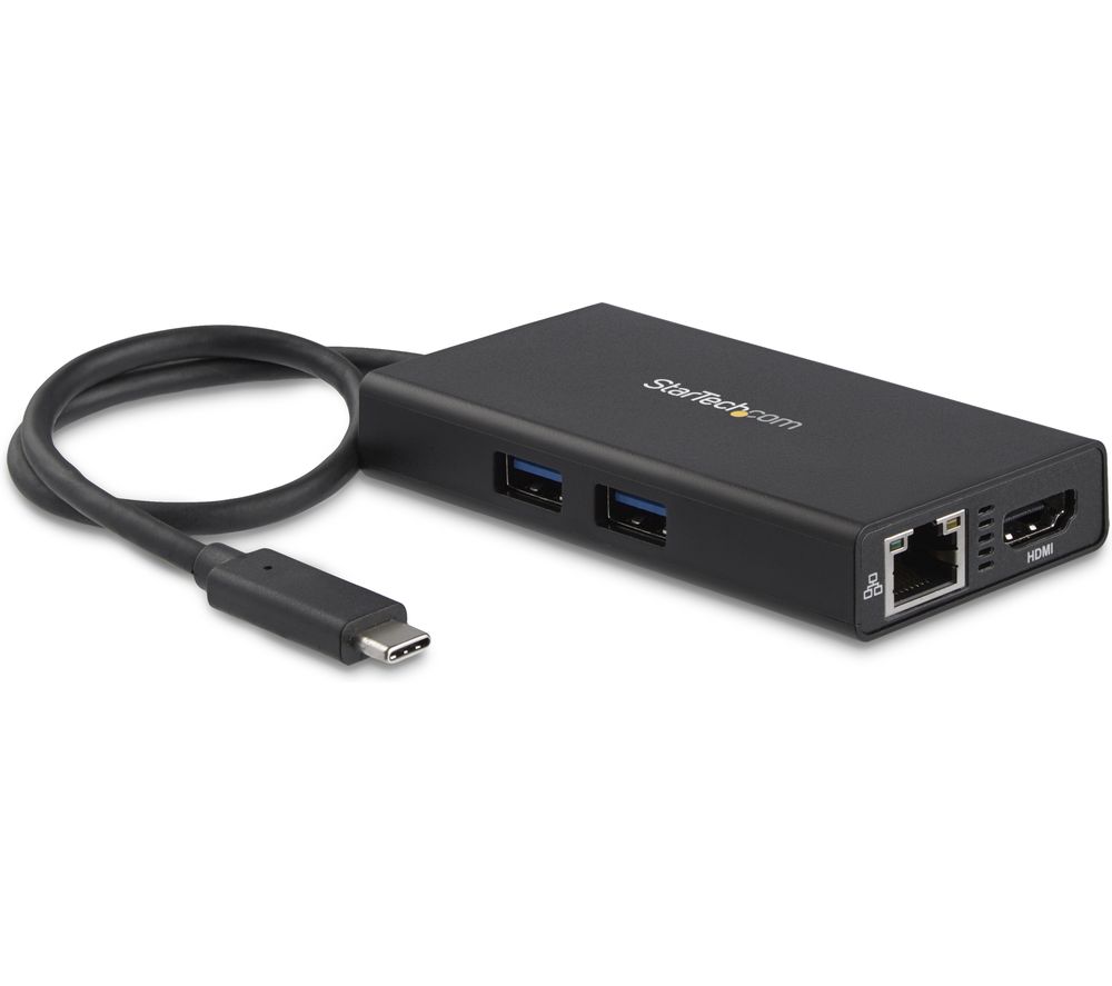 STARTECH DKT30CHPD USB-C Multiport Adapter – Black, Black