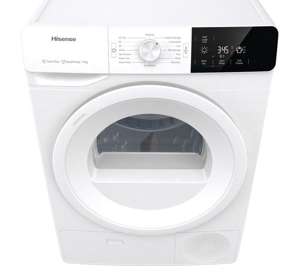 Buy HISENSE Essential DHGE901 9 kg Heat Pump Tumble Dryer - White ...