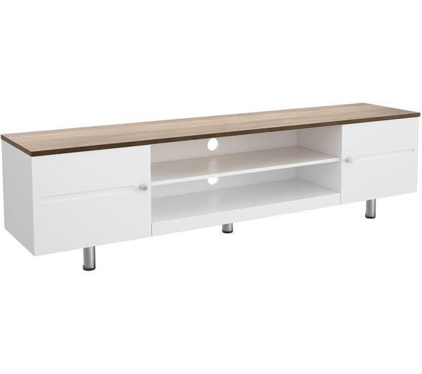 AVF Whitesands 1900 mm TV Stand - White & Rustic Wood