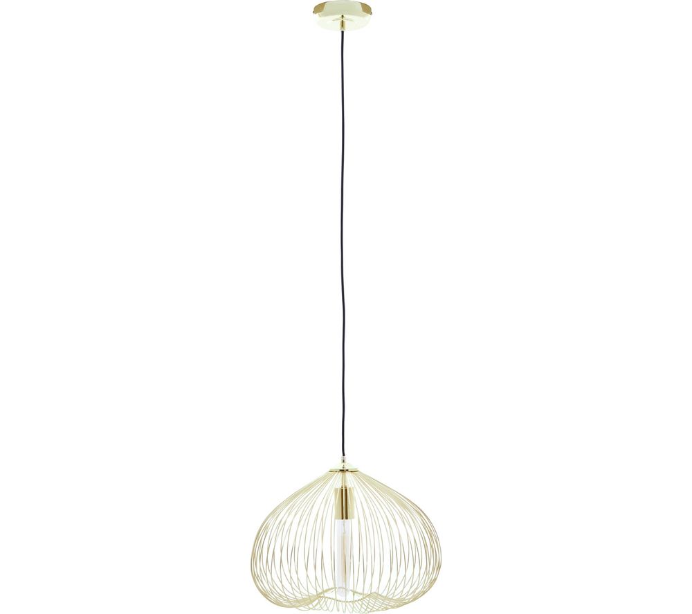 by Premier Lavis 1 Bulb Pendant Ceiling Light - Gold