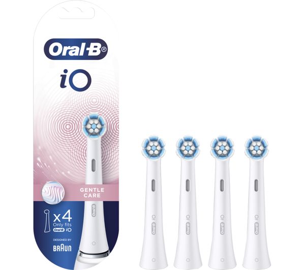 Image of ORAL B iO Gentle Care Replacement Toothbrush Head - Pack of 4