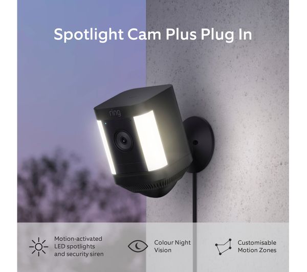 B09K1S7P4B RING Spotlight Cam Plus PlugIn Full HD 1080p WiFi