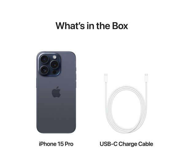 MTV63ZD/A - APPLE iPhone 15 Pro - 256 GB, Blue Titanium - Currys