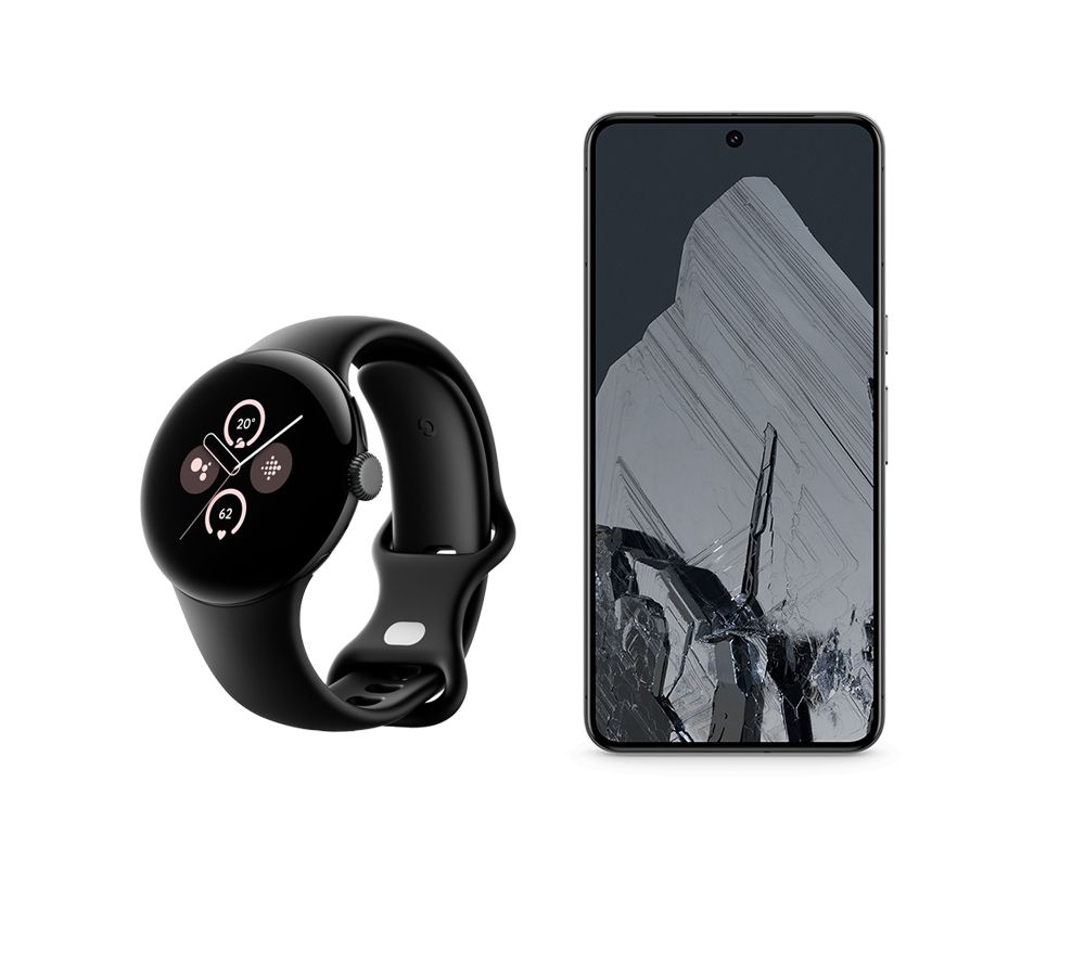 Pixel 8 Pro (256 GB, Obsidian) & Pixel Watch 2 WiFi with Google Assistant (Black) Bundle