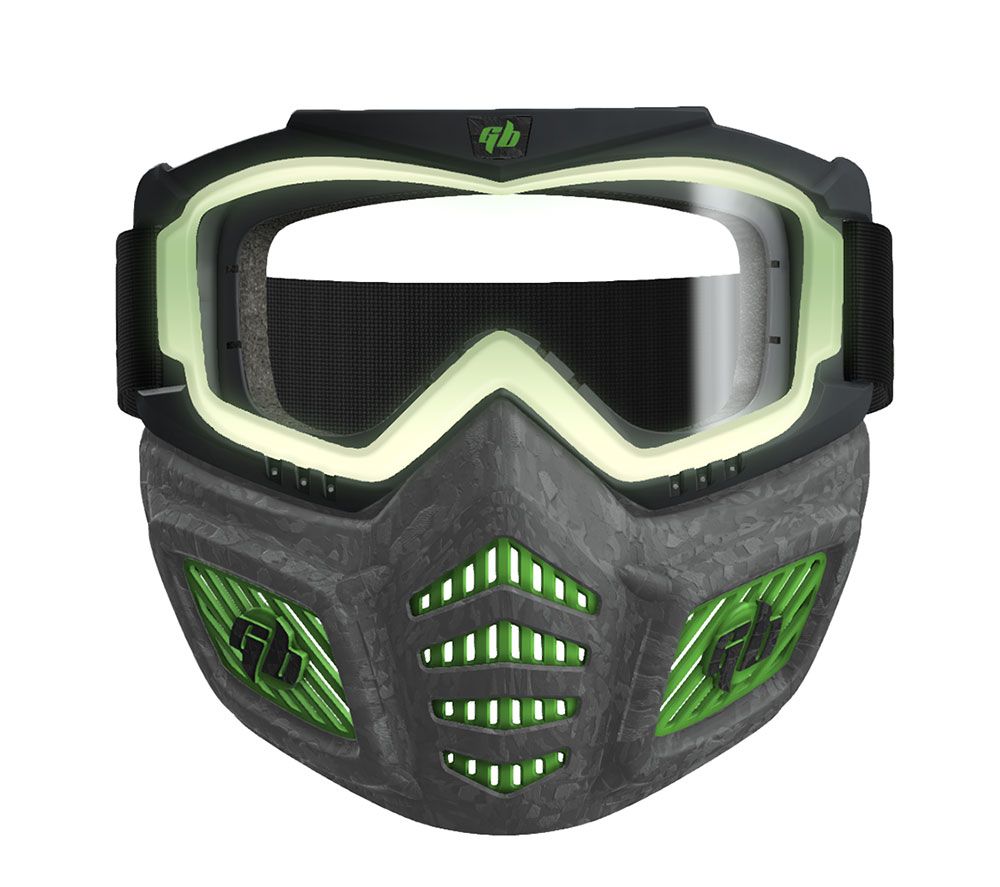 Elite Face Mask - Black & Green