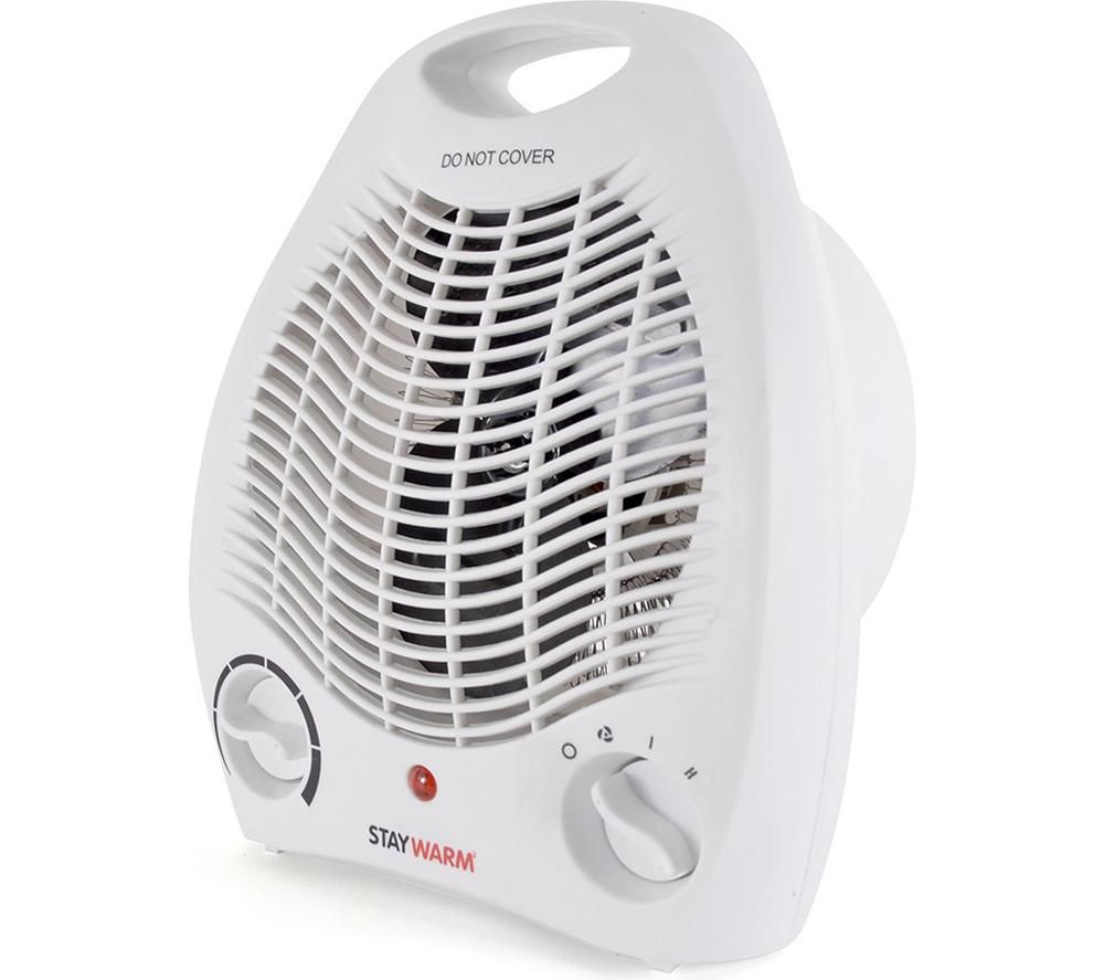 StayWarm F2001WH Portable Hot & Cool Fan Heater - White