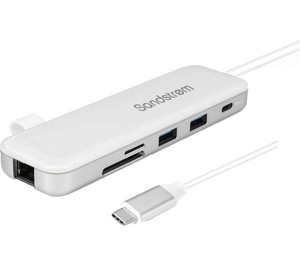 SANDSTROM S8IN1AP25 8-port USB Type-C Connection Hub