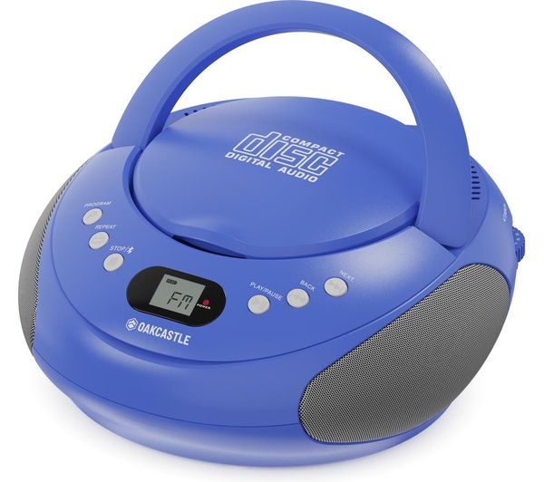 Oakcastle Cd250 Fm Bluetooth Boombox Blue