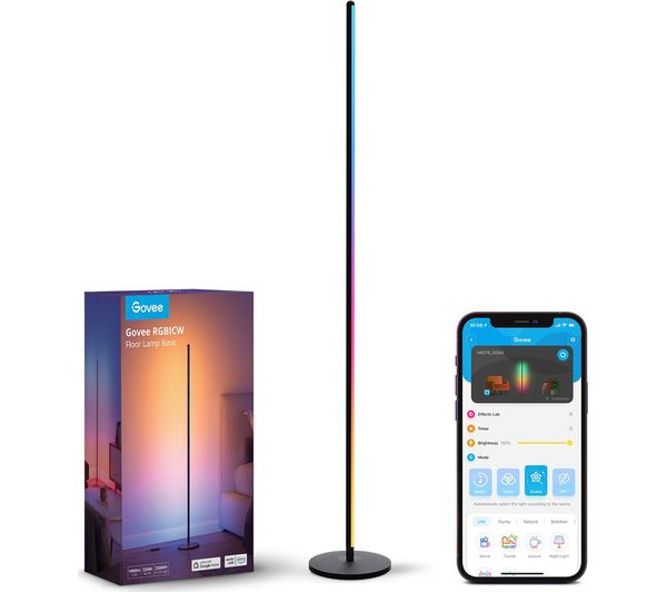 Govee Rgbicw Smart Corner Floor Lamp Black