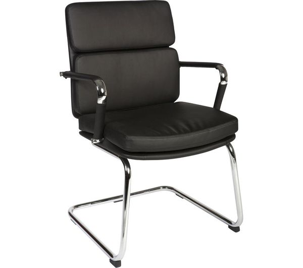 Teknik 1101bl Deco Faux Leather Reception Chair Black