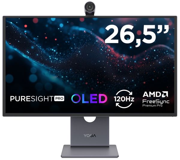 An image of LENOVO Yoga Pro 27UD-10 4K 26.5" Ultra HD QD-OLED Monitor - Grey