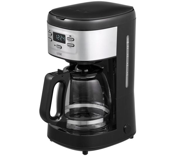 An image of LOGIK L12DCB26 Filter Coffee Machine - Black & Stainless Steel