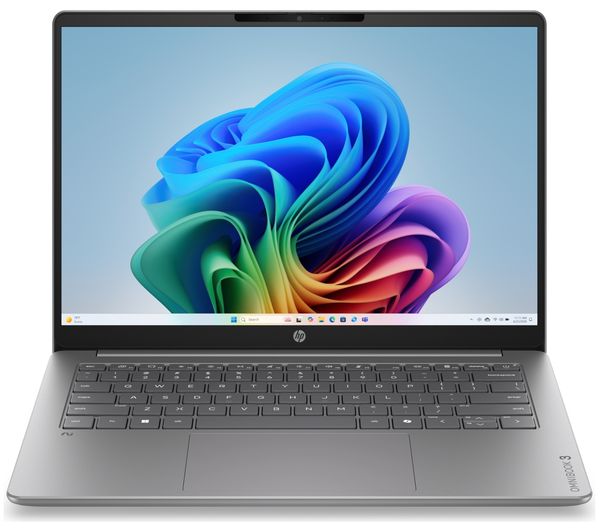 An image of HP OmniBook 3 NGAI 14" Laptop - Snapdragon X, 256 GB SSD, Silver