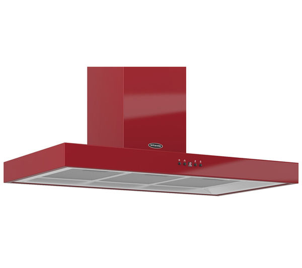 BRITANNIA Arioso K7088A90R Chimney Cooker Hood - Gloss Red, Red