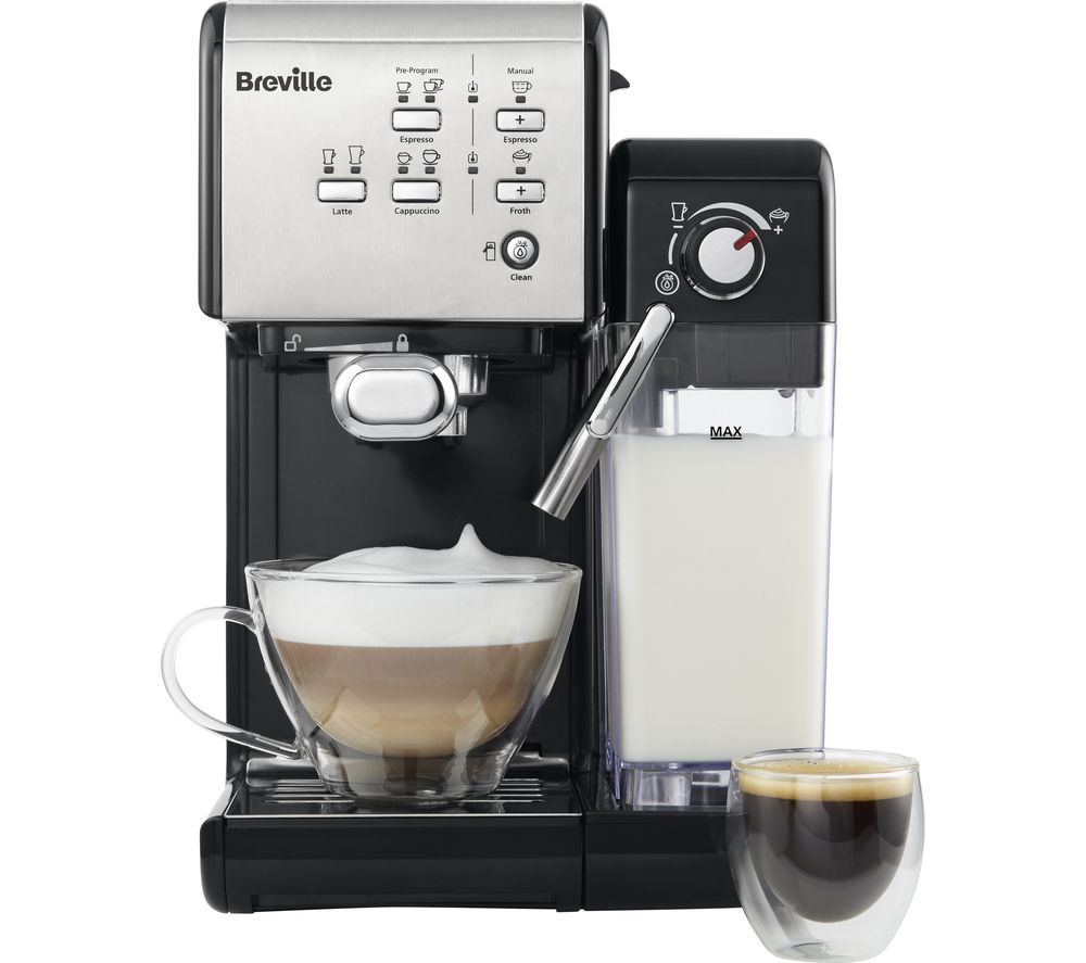 BREVILLE One-Touch VCF107 Coffee Machine - Black & Chrome