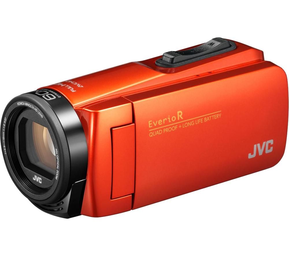 JVC Everio R GZ-R495DEK Camcorder with Case - Orange, Orange