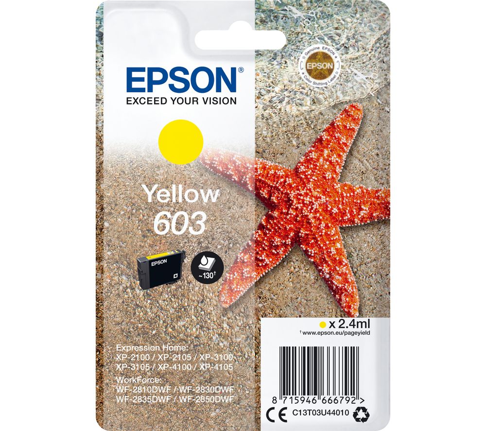 EPSON 603 Starfish Yellow Ink Cartridge