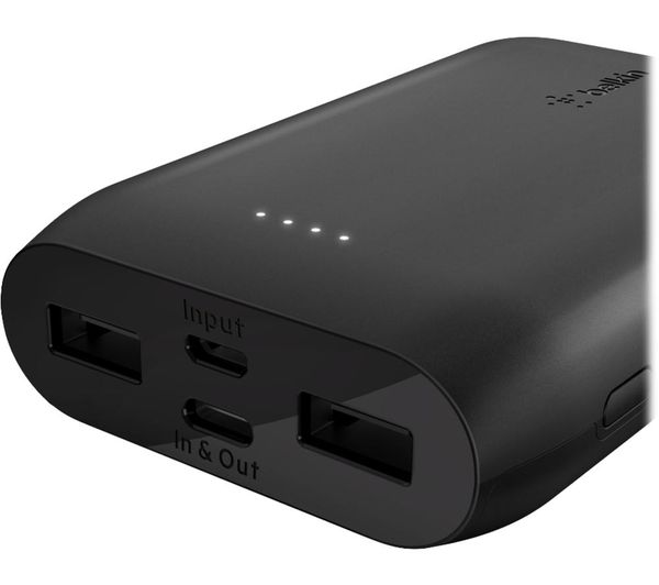 Buy BELKIN 10000 mAh Portable Power Bank - Black | Free Delivery | Currys